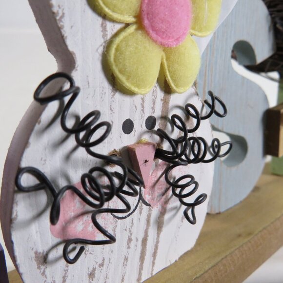 Easter Sign with bird's nest 14" long 6" tall - Picture 5 of 12